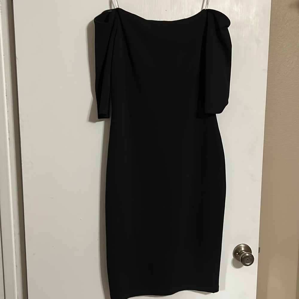 Lulus black off the shoulder black cocktail dress